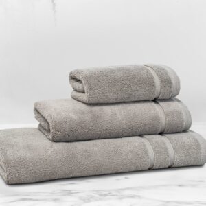 Egyptian Supreme 800gsm Giza 95 - Grey Stone, Komplet 3 sztuk